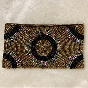 💥 5/$25 Small Beaded Zip Clutch Bag / Pouch